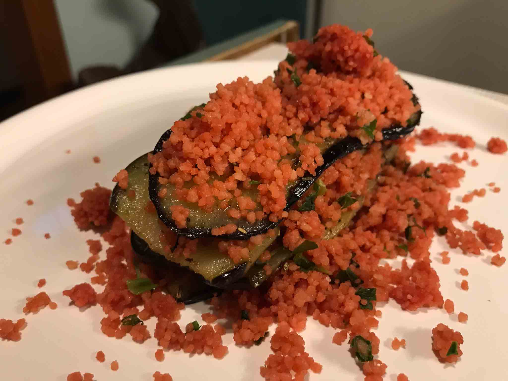 Geroosterde aubergine met fetakaas